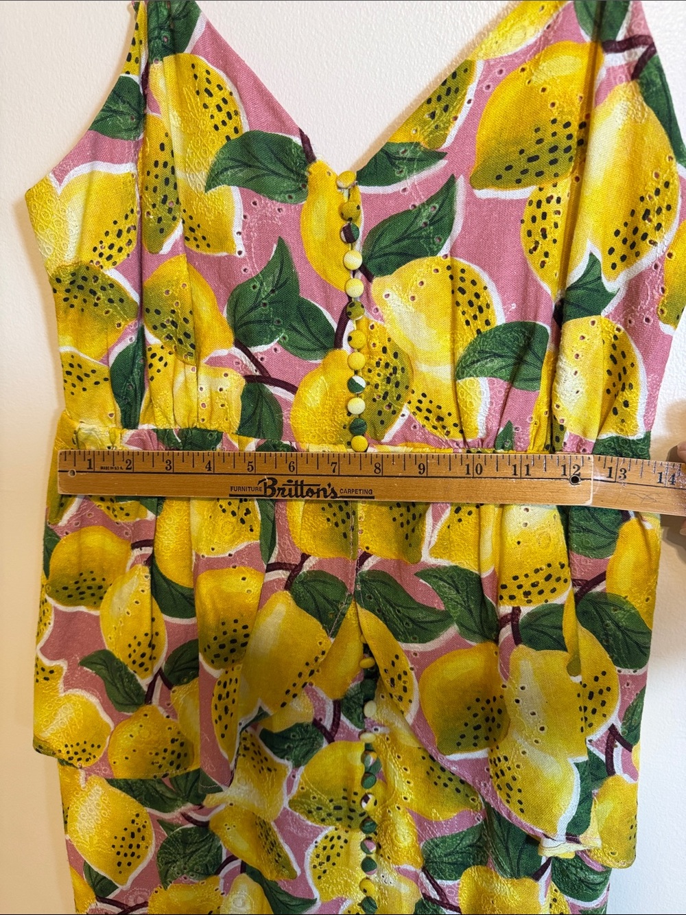 Farm Rio Fresh Lemons Ruffle Midi Dress - Picture 6 of 9
